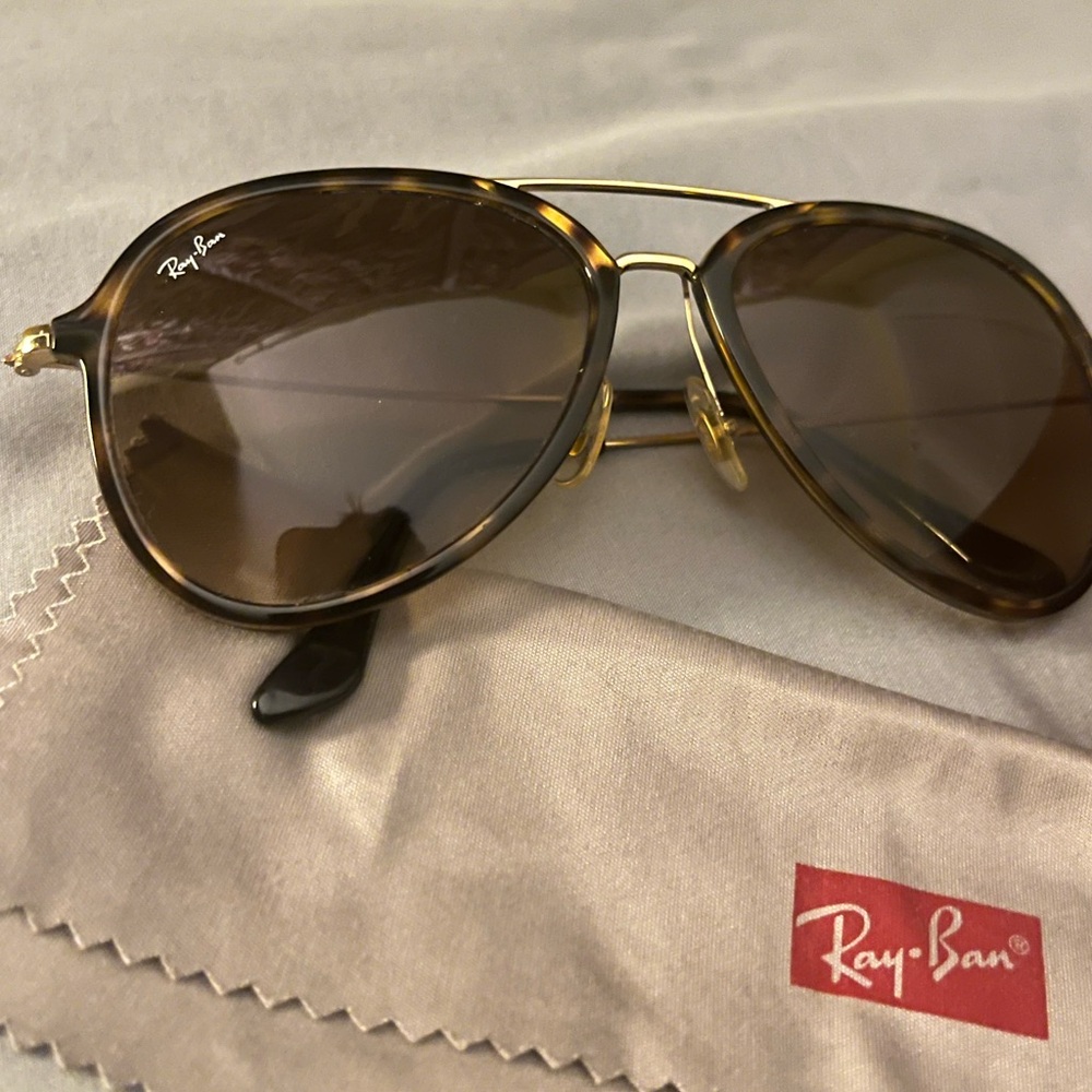 Ray-Ban tortoise aviator sunglasses - Picture 2 of 3